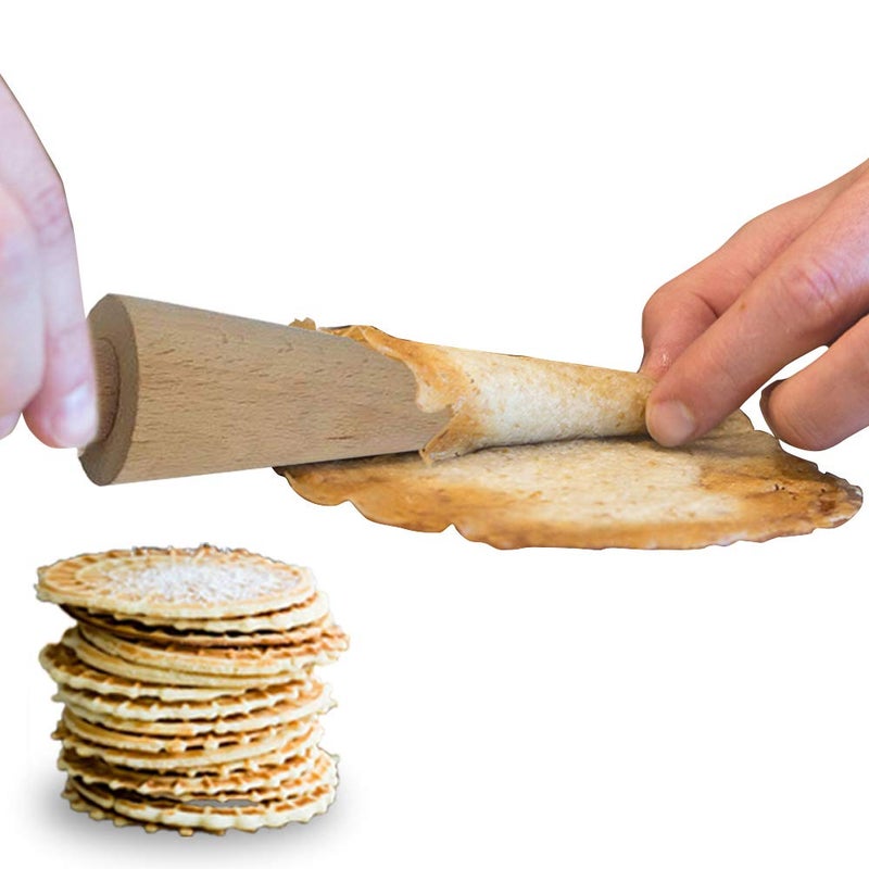 O'Creme Pizzelle Roller/Krumkake Cone/Ice Cream Cone Mold, 9.25 Inches Strong and Smooth - Beechwood - Image 5